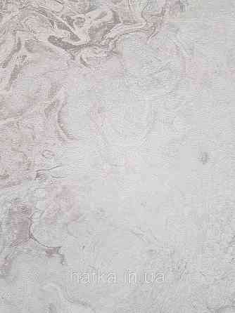 Шпалери вінілові на флізеліні гарячого тиснення DU&KA 1.06х10 вензель основа під штукатурку сірі коричневі Київ