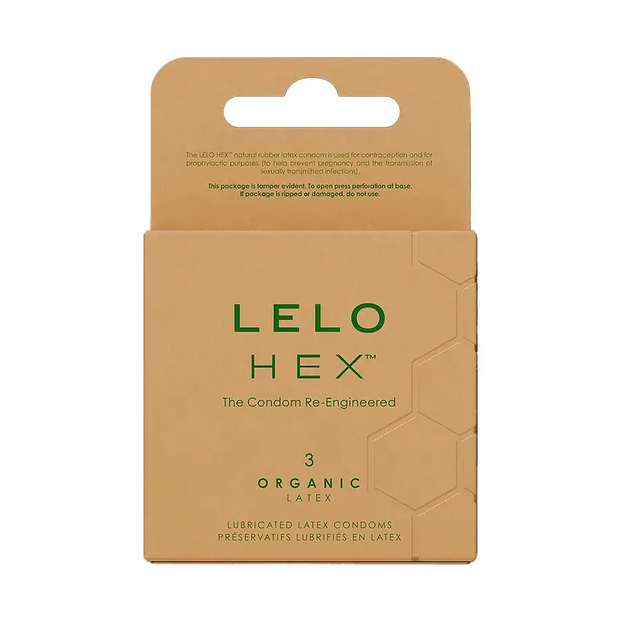 Презервативи LELO HEX Condoms Organic 3 Pack, тонкі та суперміцні Львів - фото 1