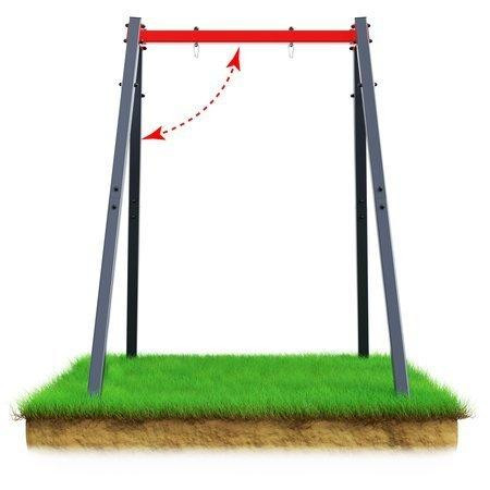 Каркас для качели K-SPORT КSОZ016, 164 х 140 х 206 см - красно-серый Киев - изображение 6