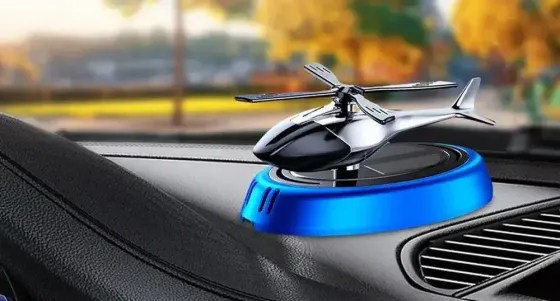 Автомобильный ароматизатор вертолет с раздуванием на солнечной панели + многократная пропитка духов Коломыя