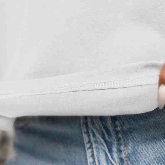 Белая базовая женская футболка Pobedov Freedom. Хлопковая женская футболка белая Киев