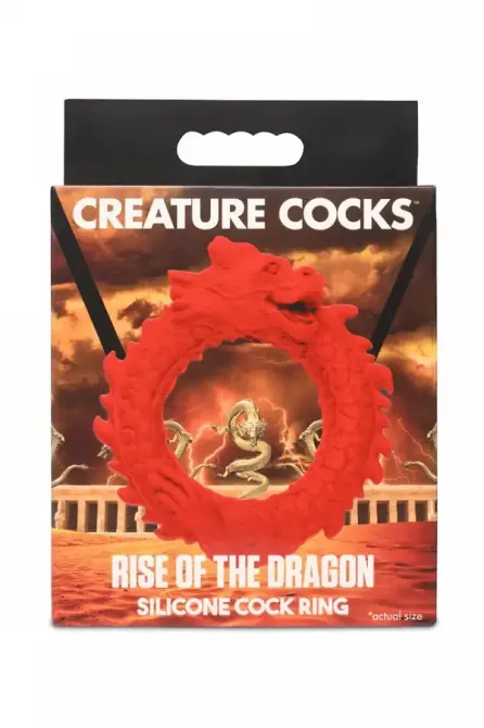 Ерекційне кільце Creature Cocks Rise of the Dragon Silicone Penis Ring - Red Львів - фото 8
