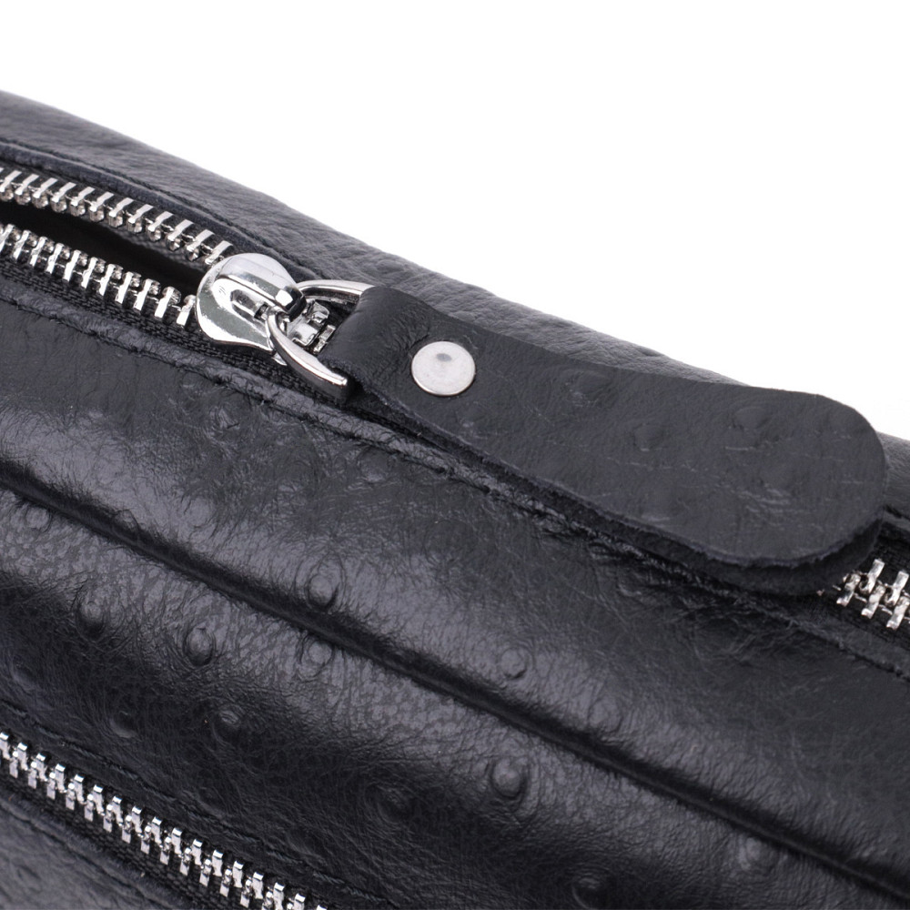 Фактурная сумка для женщин из натуральной кожи Vintage 22659 Черная Киев - изображение 7