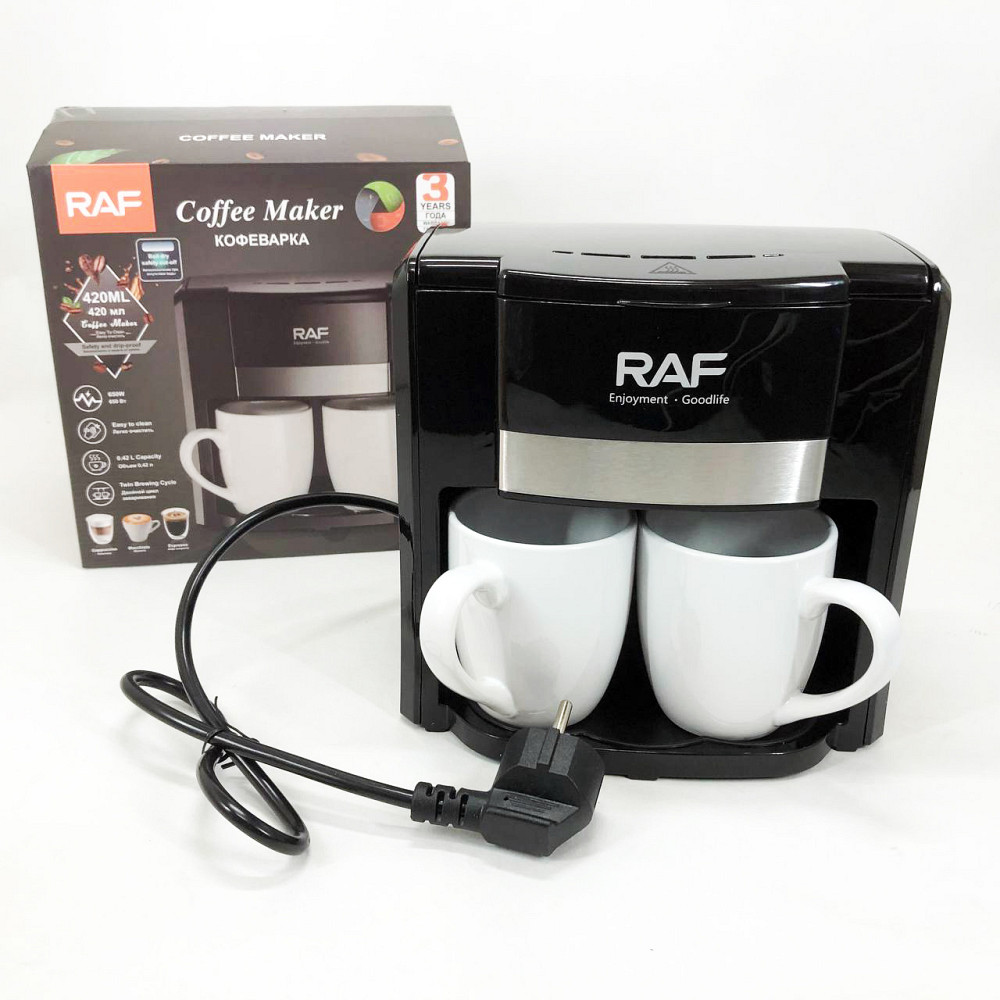 Крапельна кавоварка з автовідключенням RAF, Крапельна компактна кавоварка для дому FS-94 Львів - фото 17