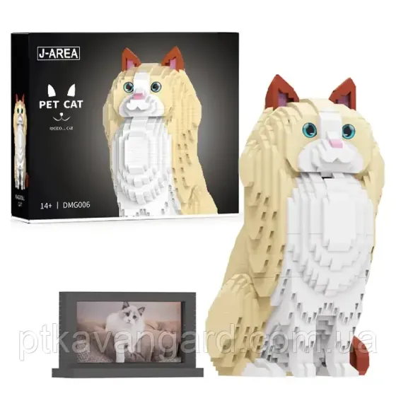 Конструктор котик Регдолл із рамкою 2583 деталей DMG 006 Хмельницький