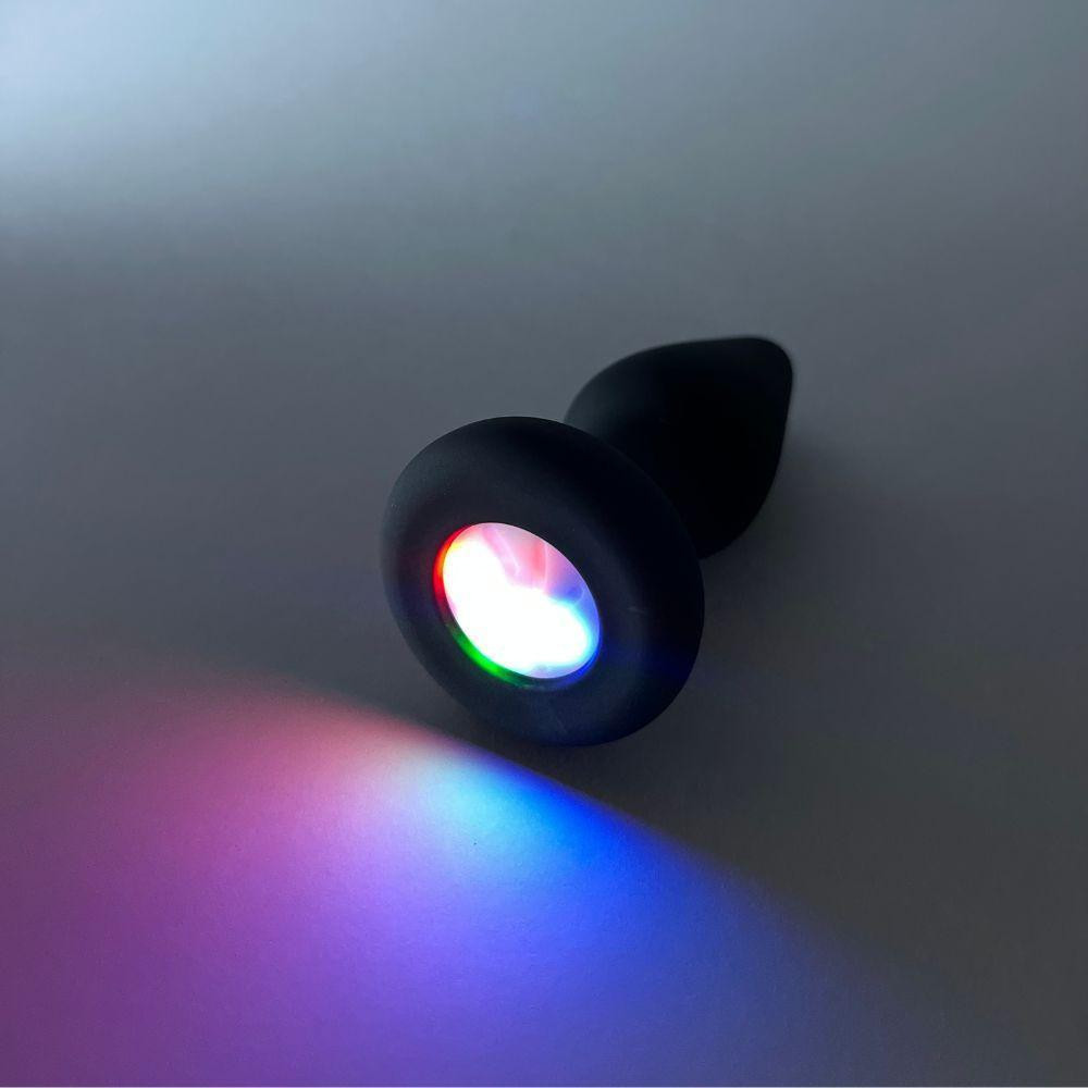 Анальная пробка Passion Play с RGB-подсветкой, чёрная, 8.6 х 4 см Sex Aura Киев - изображение 6