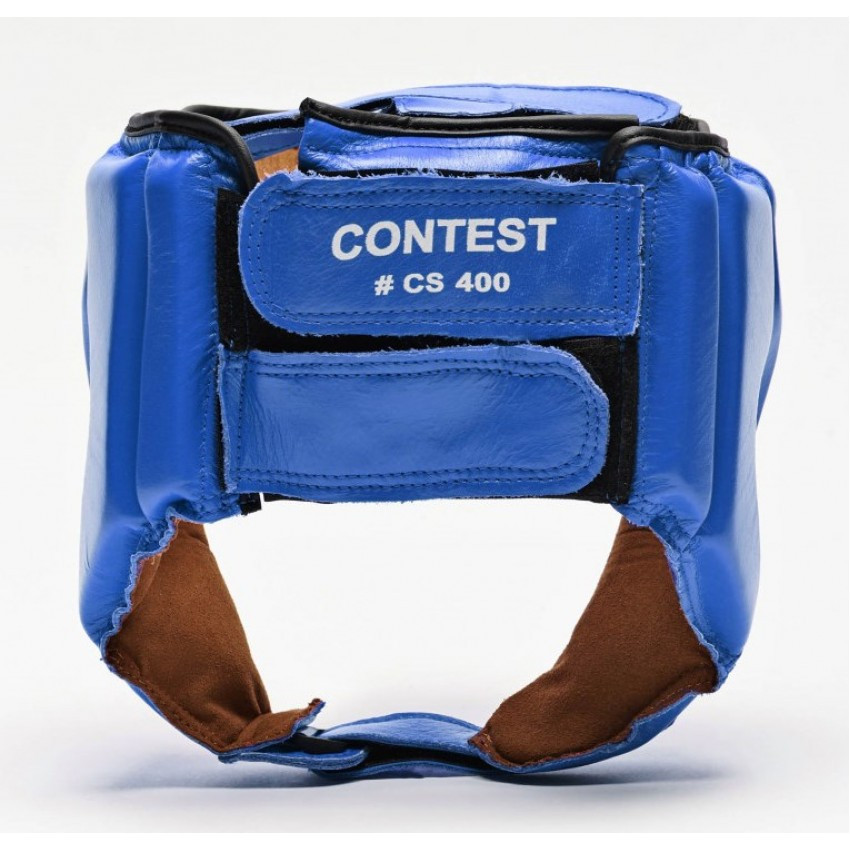Боксерський шолом турнірний для змагань синій натуральна шкіра Leone Contest Blue розмір L Київ - фото 6