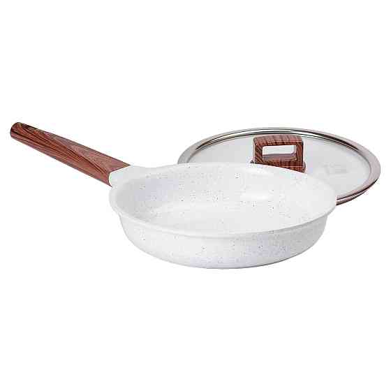 Алюмінієва сковорода з керамічним покриттям антипригарним 2 л Ø 24 см біла MGC HP-4-466 Коломия