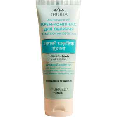 Крем для лица Triuga Ayurveda Mix с матирующим эффектом для жирной кожи 75 мл (4820164641040) Винница