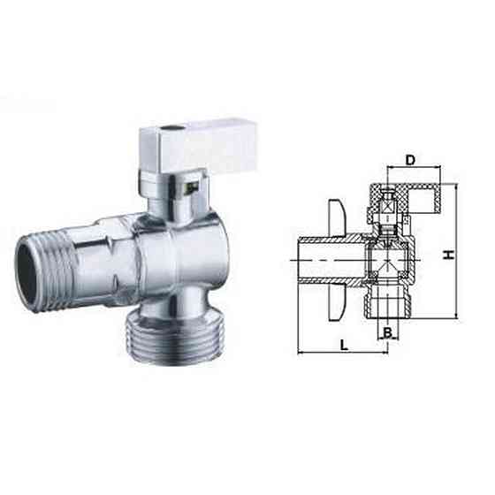 Кран кульовий кутовий SOLOMON 1/2″х1/2″ A7172 (000001098) Киев