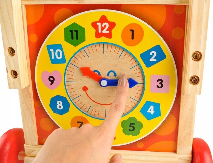 Детская Игрушка-толкатель многофункциональная с развивающим кубиком из дерева Kruzzel (22606) Нововолынск - изображение 7