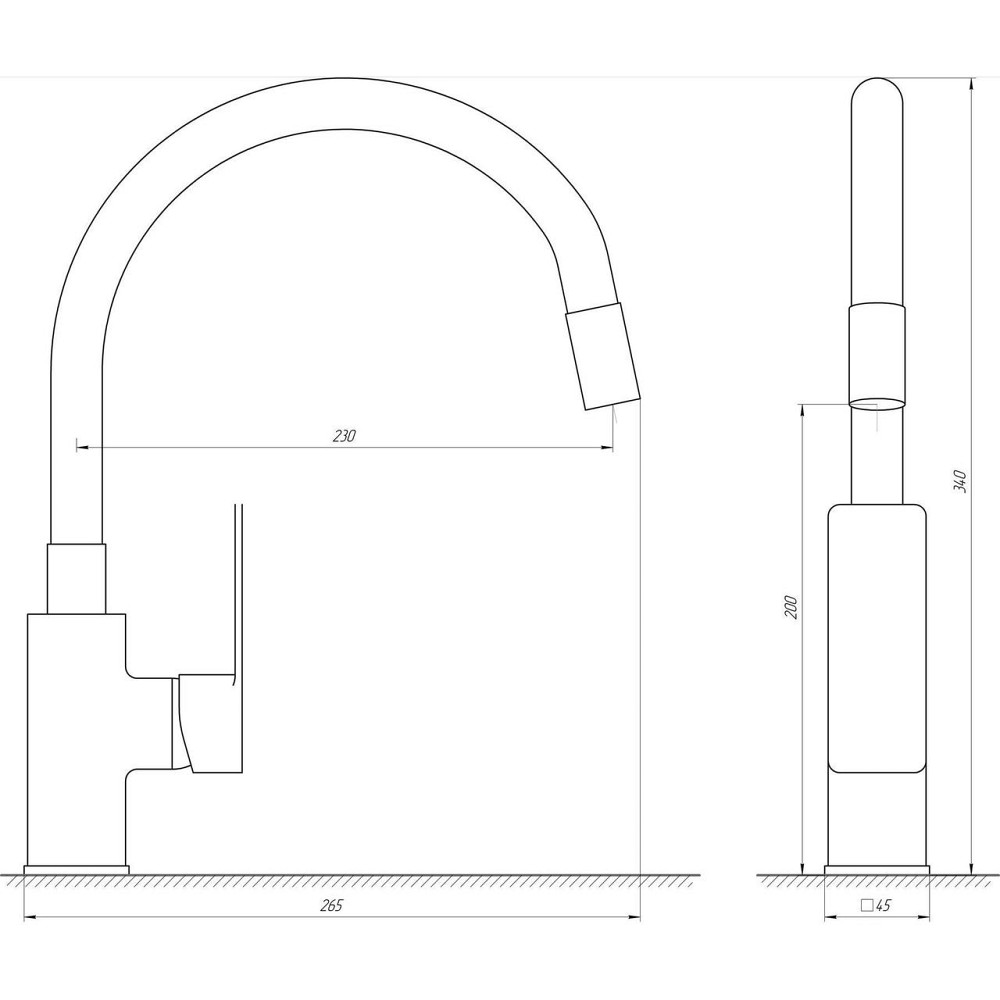 Змішувач для кухні DOMINO MALIBU DMM-203 LR-BLACK-BLACK Київ - фото 6