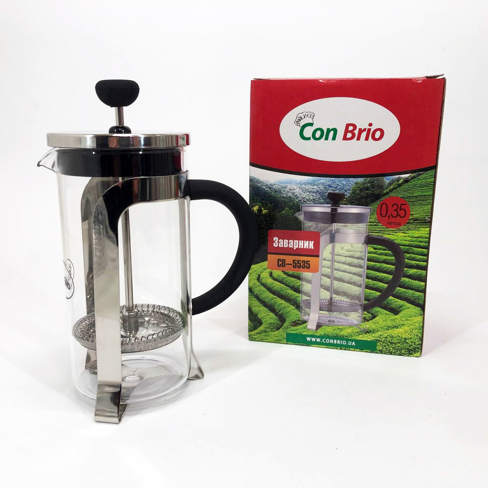 Скляний чайник для кави та чаю Con, Стильний скляний заварювальний чайник Заварний CQ-88 Івано-Франківськ - фото 8