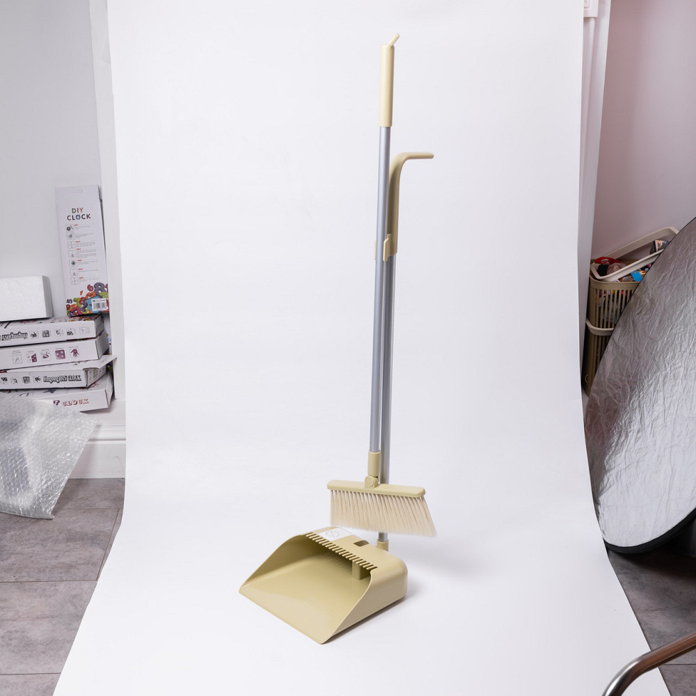 Yiwu Набір віник і совок на довгій ручці для підлоги 25×24×100 см щітка віник для прибирання Зе Коломыя - изображение 1