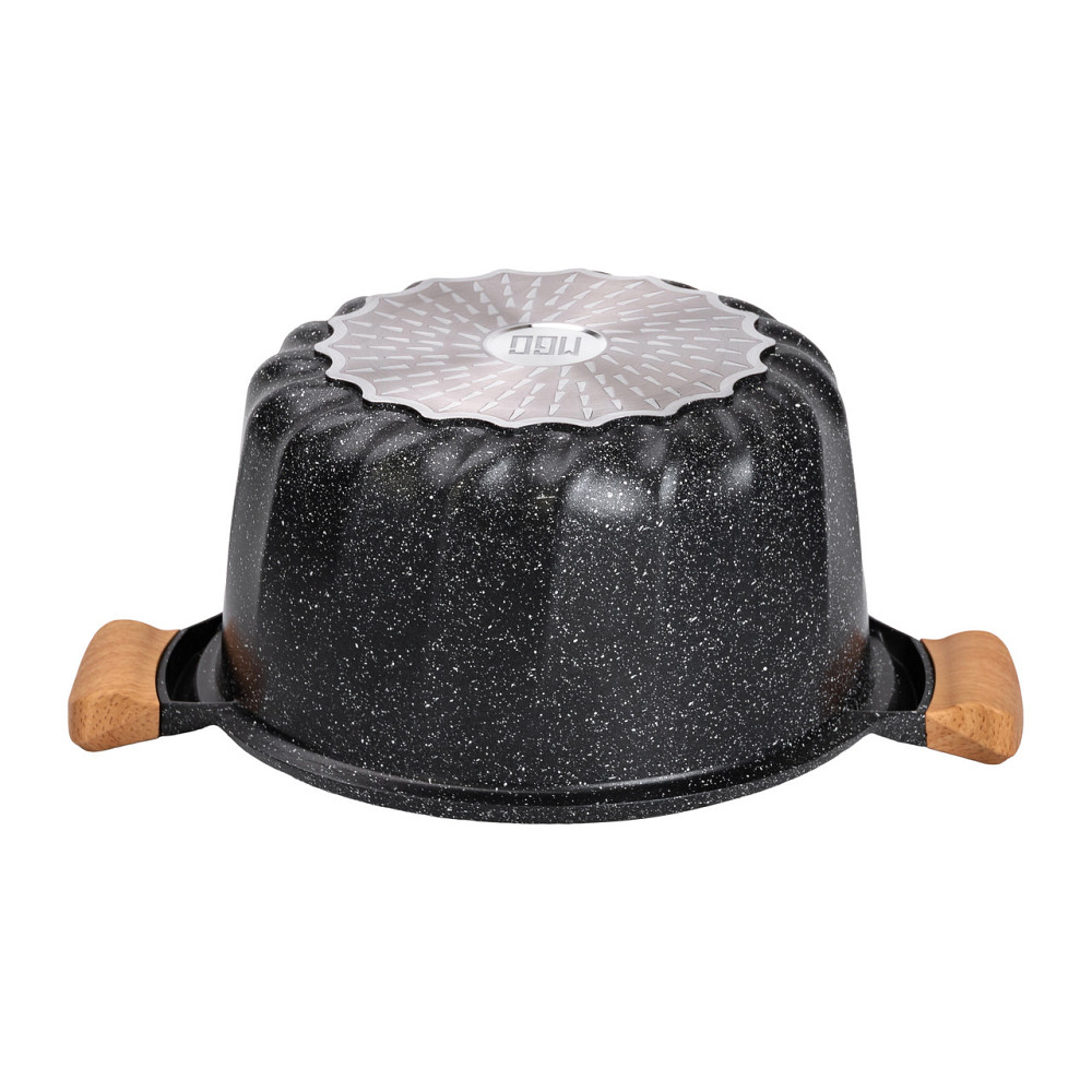 Велика алюмінієва каструля з кришкою, діаметр 28 см, з антипригарним покриттям, 8 літрів HP-4-434B Коломия - фото 3