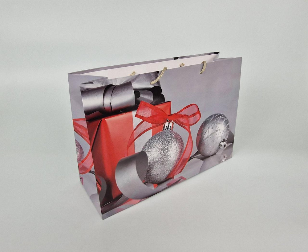 Паперові пакети великий горизонтальний 36/22/10 новорічний-15 (12 шт.) Харків - фото 1