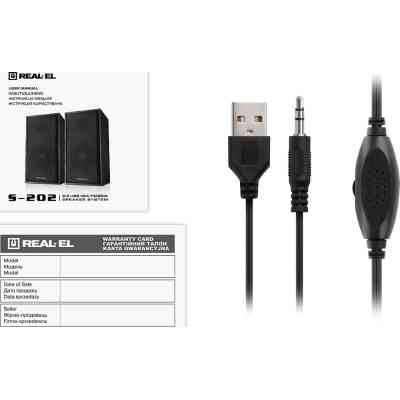 Акустическая система REAL-EL S-202 USB Black (EL121200019) Винница