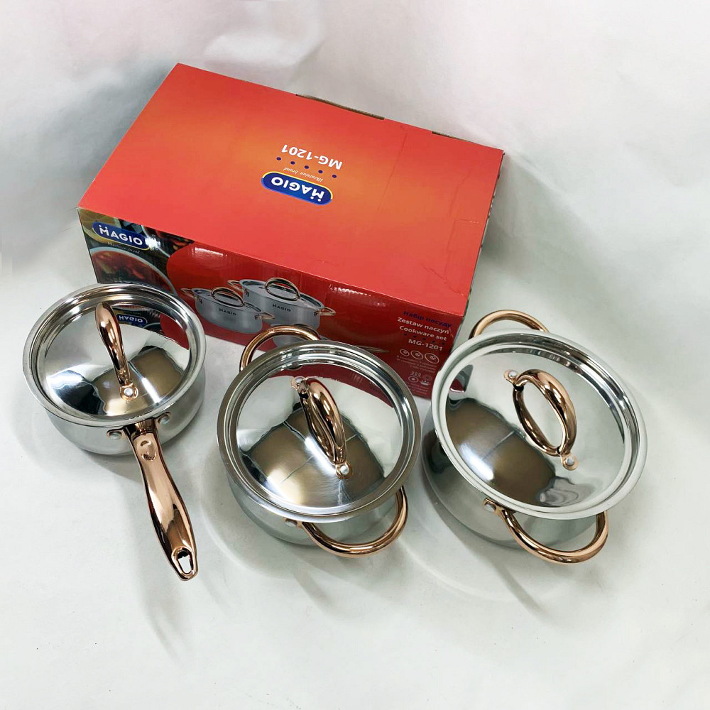 Набор больших кастрюль, Набор каструль с антипригарным покрытием кастрюль хорошего качевства TF-87 Львов - изображение 8