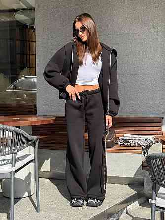 Жіночий теплий костюм на флісі Чорний 42/46 Харків