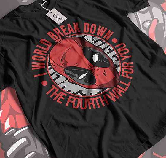 Футболка з аніме принтом Суперхеро Біртхдай Суперхеро Гіфт оверсайз (S/M/L) Чорний AnimeJ1095 Дніпро