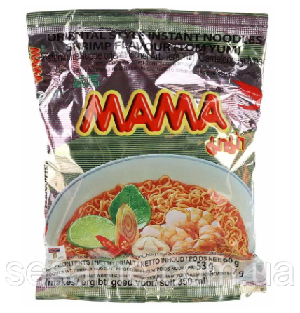 Локшина швидкого приготування Том Ям зі смаком креветки MAMA 60 г Харків