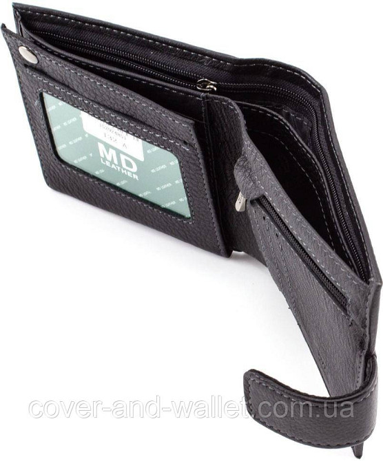 Стильное мужское кожаное портмоне на магнитной застежке MD 132 Киев - изображение 10