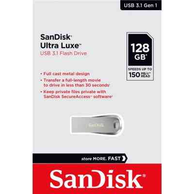 USB флеш накопичувач SanDisk 128GB Ultra Luxe USB 3.1 (SDCZ74-128G-G46) Вінниця