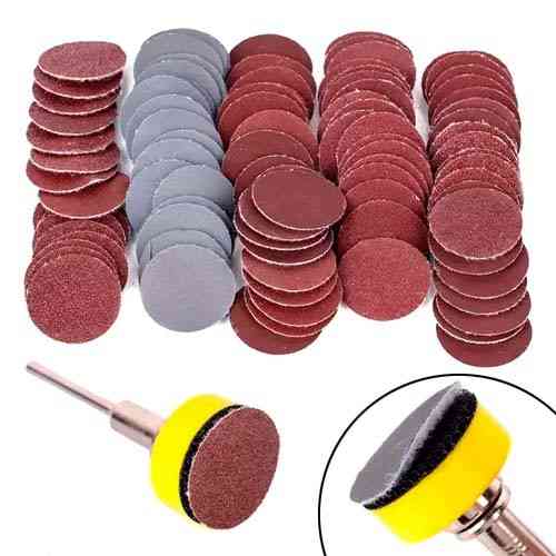 Набор шлифовальных кругов 100 шт + диск 25 мм, абразив 100–3000 грит, для дерева, металла и пластика Киев