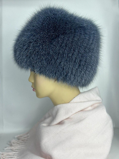 Шапка женская меховая песцовая Шарлотта Графитовый Харьков - изображение 2