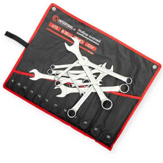 Набор ключей рожково-накидных 8-30 мм 12 шт (планшет) CrV Мукачево