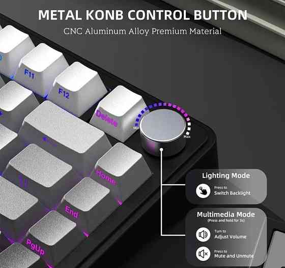 Механическая клавиатура Attack Shark X85 (Чёрно-белый градиент) Харьков