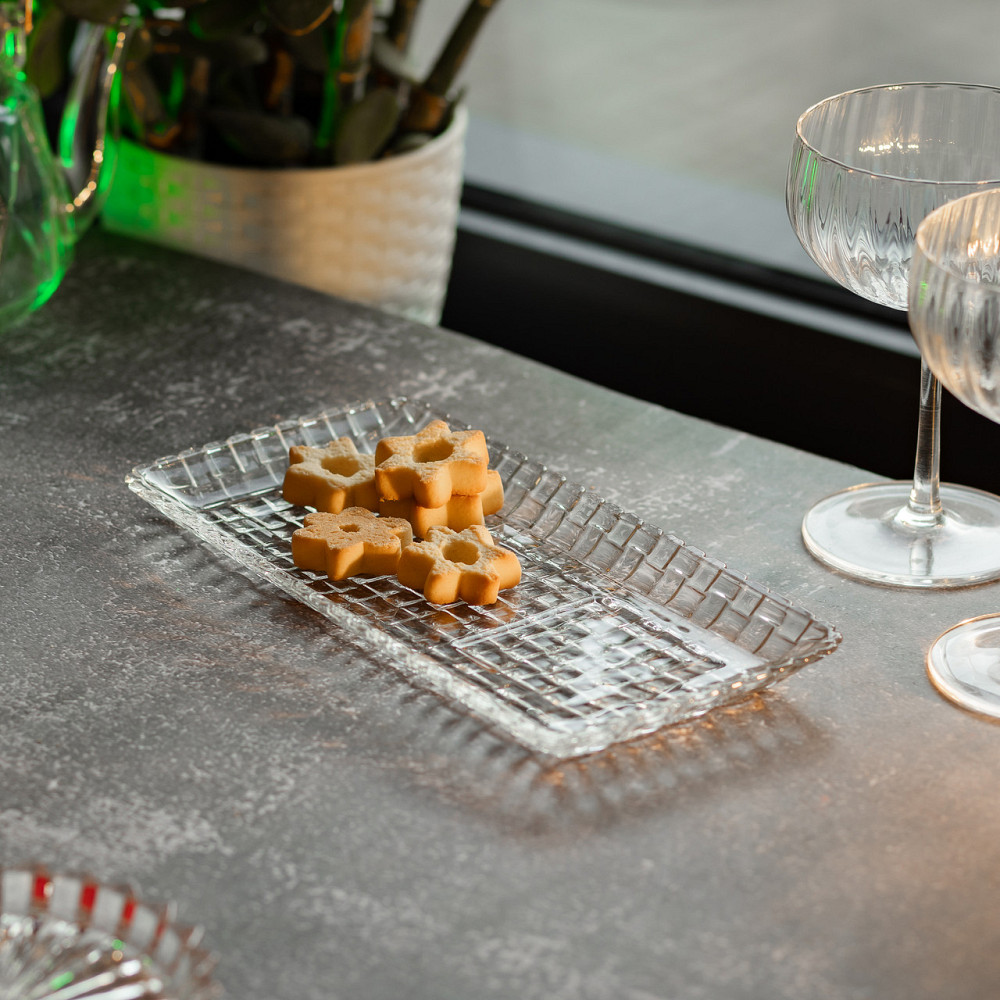 Yiwu Блюдо для закусок скляне 25*12,5*1,5 см прямокутне HP-YH-33 Киев - изображение 5