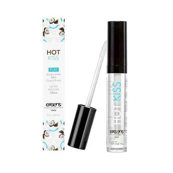 Стимулювальний блиск для губ EXSENS Coconut Hot Kiss 7 мл, зігріває та охолоджує Sex Aura Київ