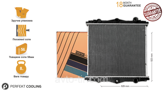 Радиатор без рамы DAF LF45 1403273 1407721 Луцк