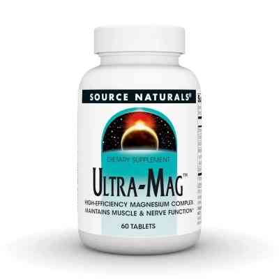 Мінерали Source Naturals Ультра Магній та Вітамін В6, Ultra-Mag, 60 таблеток (SNS-00802) Вінниця