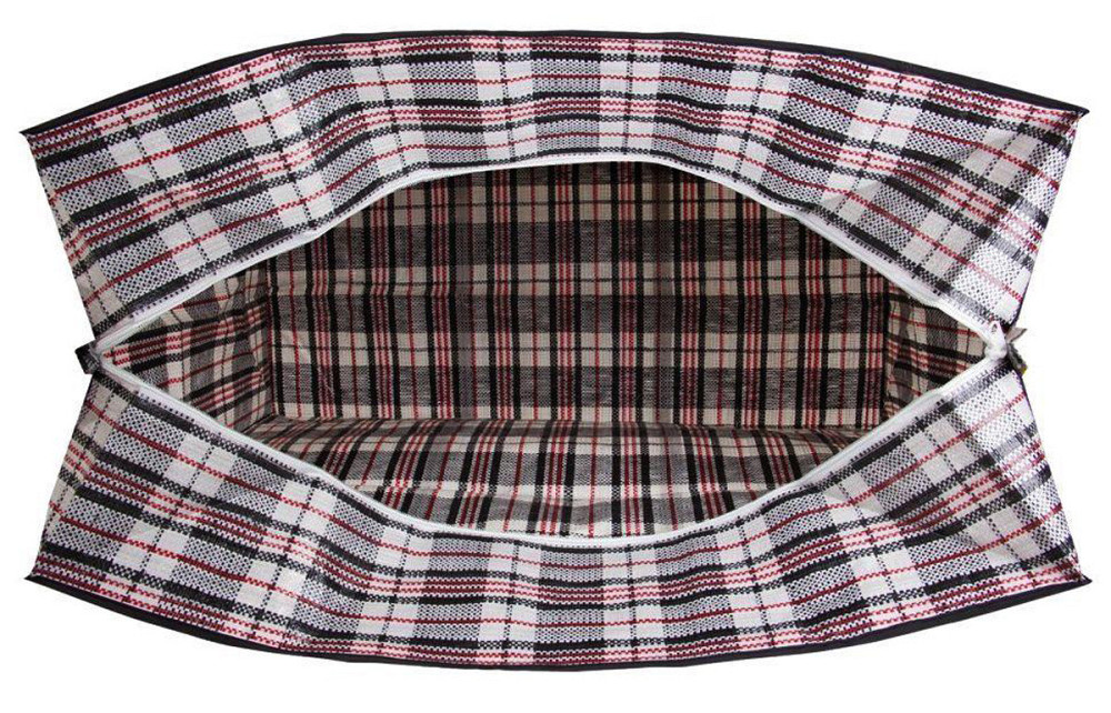 Сумка хозяйственная Клетка №3 44х50 черная S010713 Киев - изображение 2