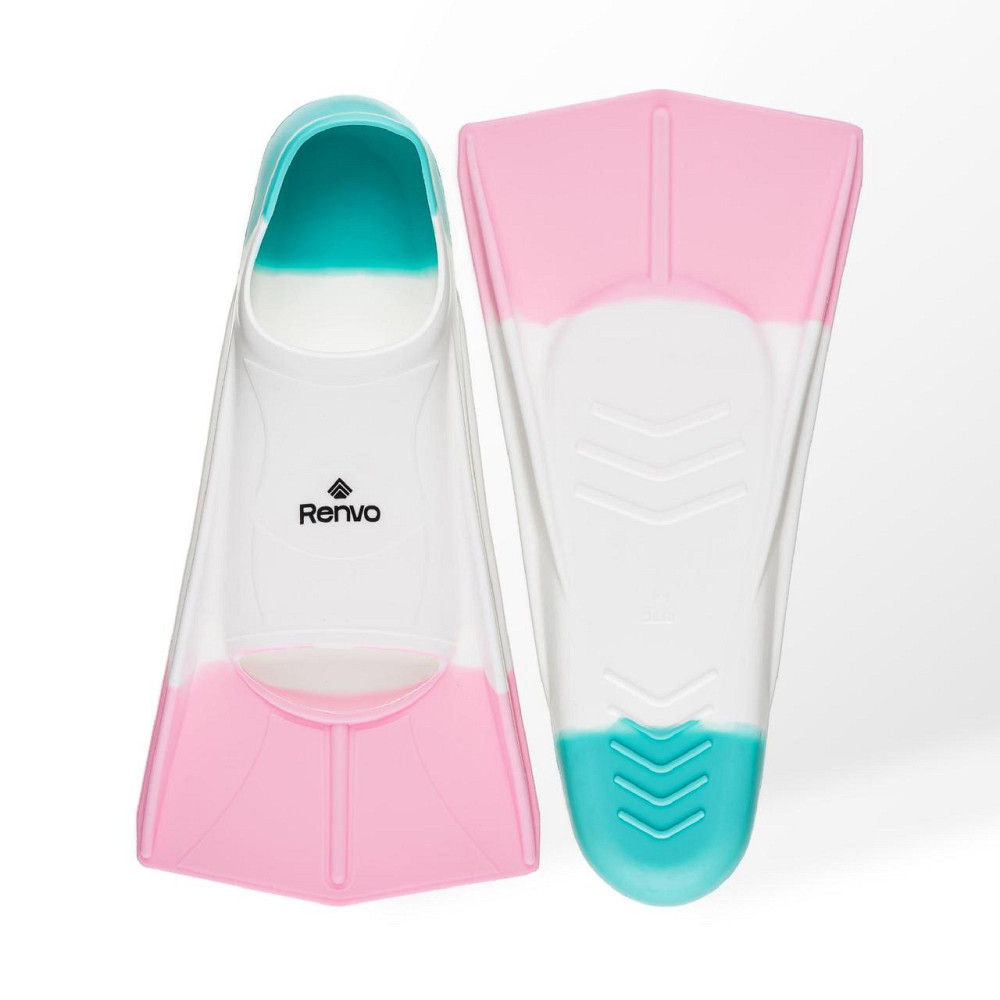 Короткі ласти для тренування в басейні Renvo Frio із закритою п'ятою Різнокольоровий 33-35 (SF100-65 33-35) Київ - фото 1