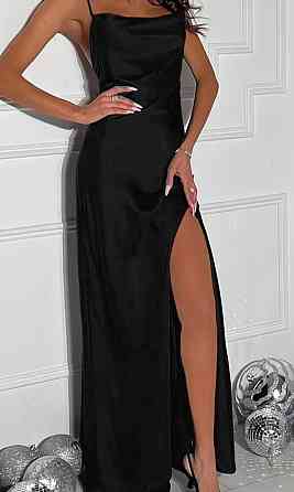 Жіноча стильна елегантна сукня з розрізом дабл сатин Одеса