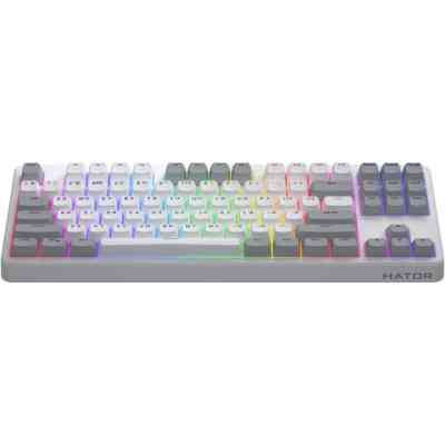 Клавиатура Hator Rockfall 3 Mecha TKL QMK/VIA Orange Wireless White (HTK851UA) Винница