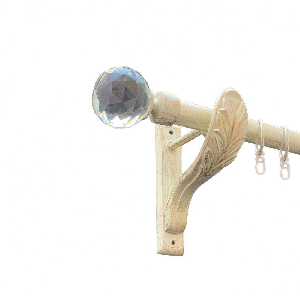 Карниз Orvit Люміера металевий однорядний ретро Біле Золото 25 мм 200 см (00-00010539) Львов - изображение 1