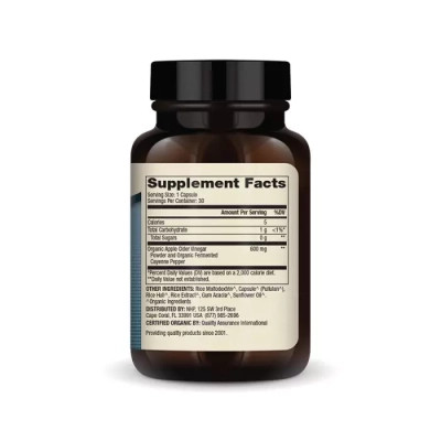 Травы Dr. Mercola Органический ферментированный Яблочный уксус и Кайен (MCL01886) Винница - изображение 2