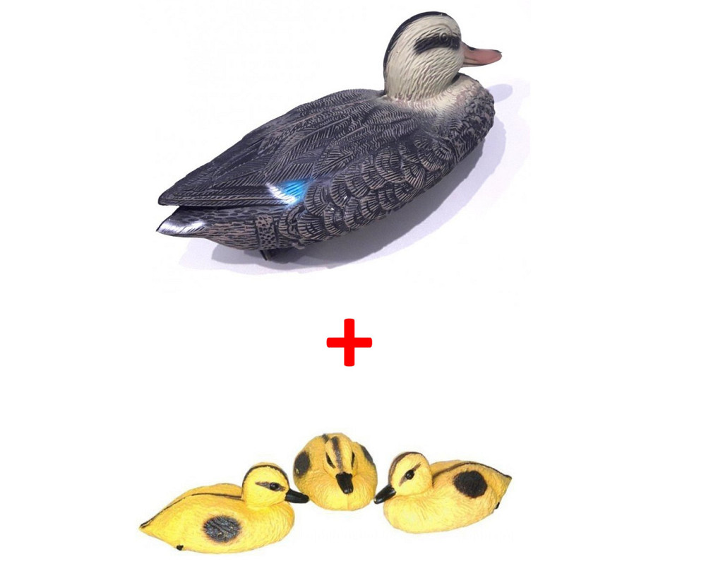 Каченята плаваючі прикраса для ставка 3 шт + Качка сіра Київ - фото 2