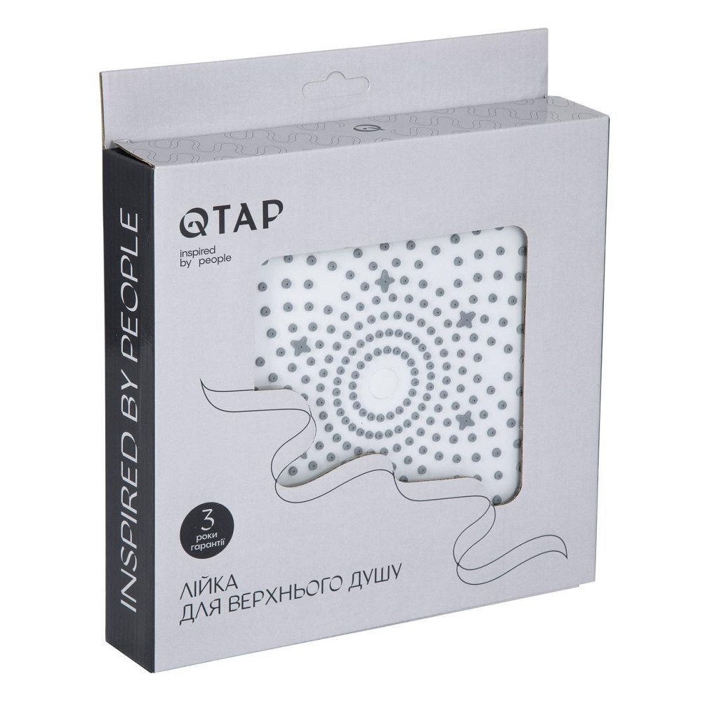 Лейка для верхнего душа Qtap Hlavova D 230 мм округлая QTHLA107CRM45787 Chrome/White Киев - изображение 5