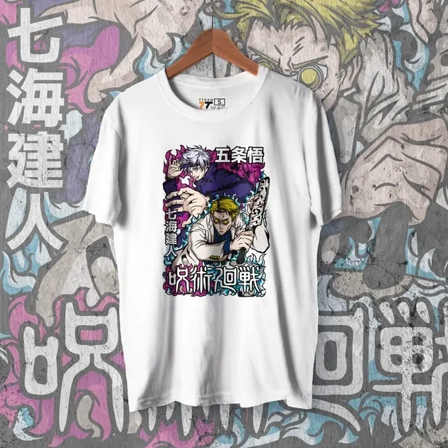 Футболка для підлітка хлопчика з принтом Магическая Битва Сатору и Кенто WE Розмір 160 Anime10533 Дніпро - фото 1