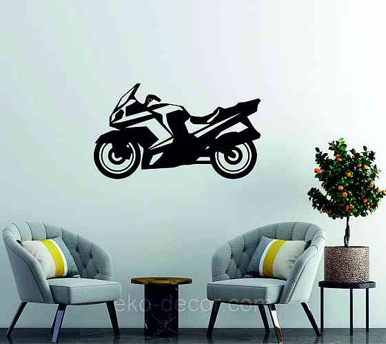 Декоративное настенное Панно «Мотоцыкл» Декор на стену 70*40 см, Черный Киев