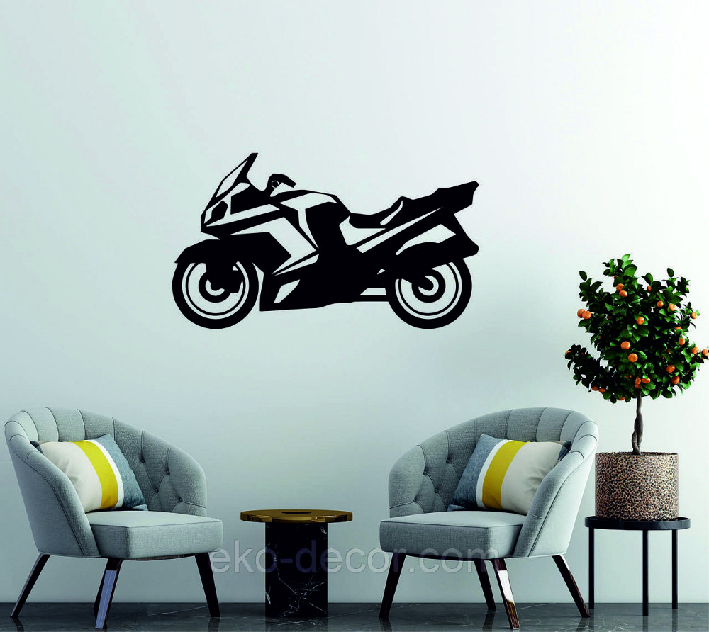 Декоративное настенное Панно «Мотоцыкл» Декор на стену 70*40 см, Черный Киев - изображение 5