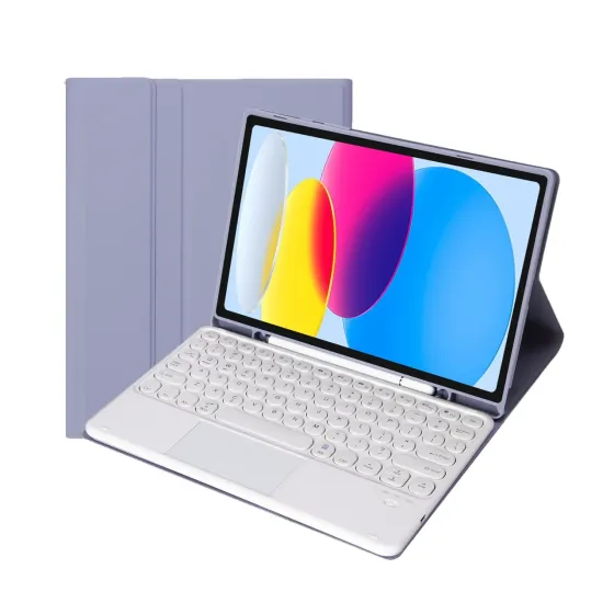 Чехол-клавиатура для iPad Pro 11 2018/2020/2021, Air 4/5, Bluetooth с подсветкой, кожаный, лавандовый Киев