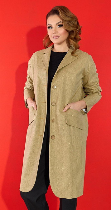 Легке лляне пальто (42) Київ - фото 1