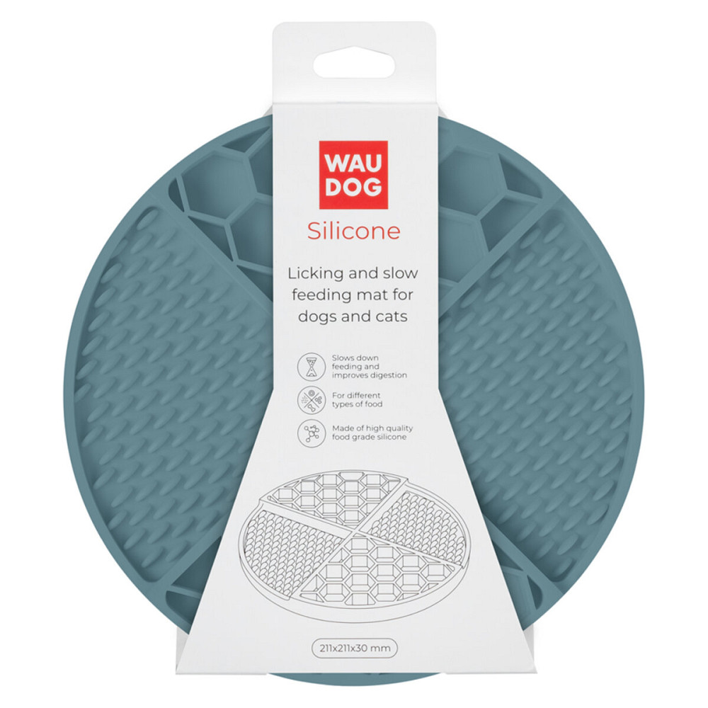 Килимок для злизування і повільного харчування WAUDOG Silicone, 211х211х30 мм, сірий Київ - фото 2