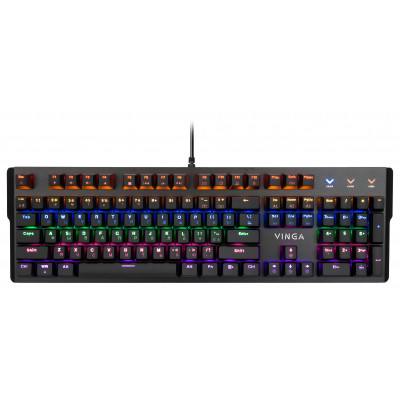 Клавиатура Vinga KBGM160 LED Outemu Blue USB Black (KBGM160 Black) Винница - изображение 1